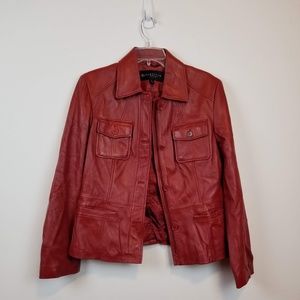 COPY - Reaction Kenneth Cole red leather jacket size L